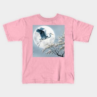 Beautiful  Heron . Kids T-Shirt